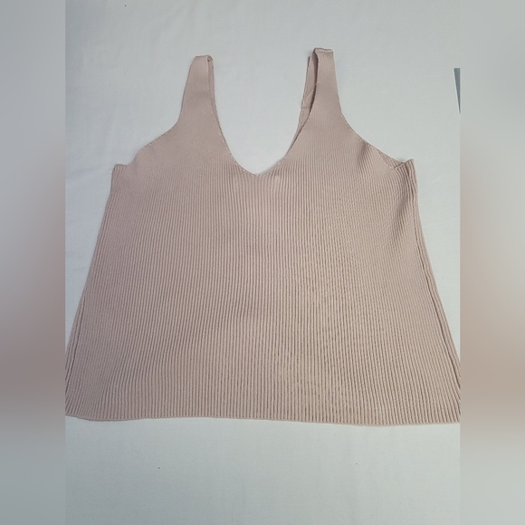 Cotton Emporium Rib Knit Tank Adjustable Drawstring Front Womens Size XL - Picture 2 of 8